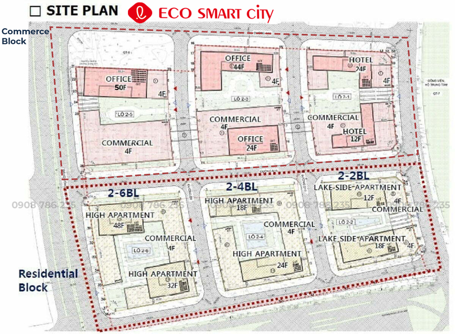 phoi canh mat bang khu phuc hop thong minh lotte eco smart city