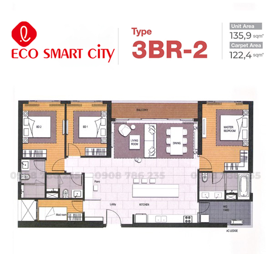 mat bang can 3 phong ngu lotte eco smart city