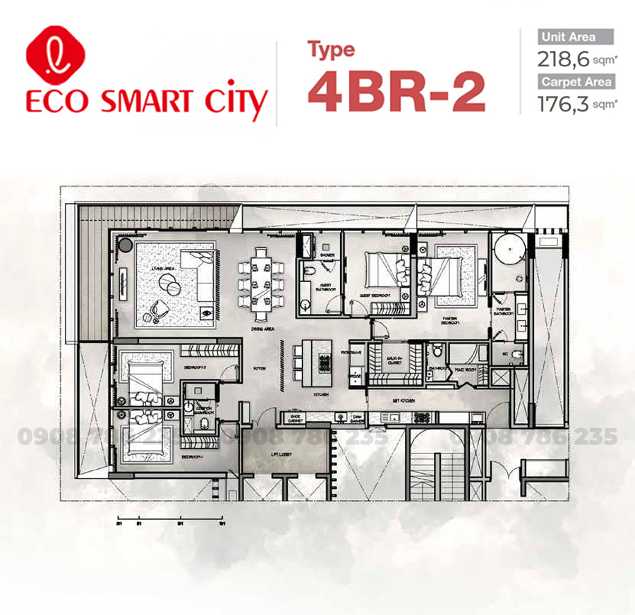 mat bang can 4 phong ngu lotte eco smart city