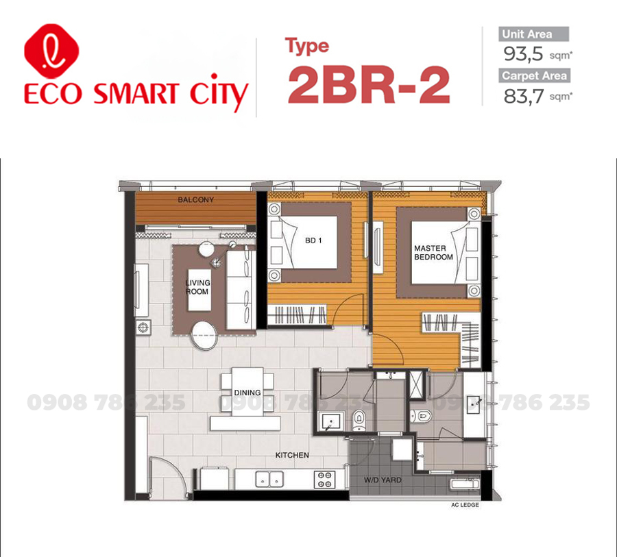 mat bang can 2 phong ngu lotte eco smart city